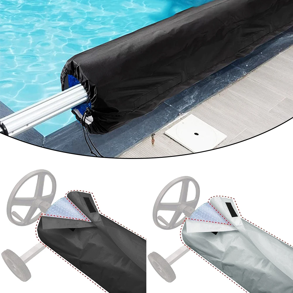 Pool Solar Reel Cover Protective Cover For Solar Blanket Reels Waterproof UV Resistant Pool Covers For Inground Pools