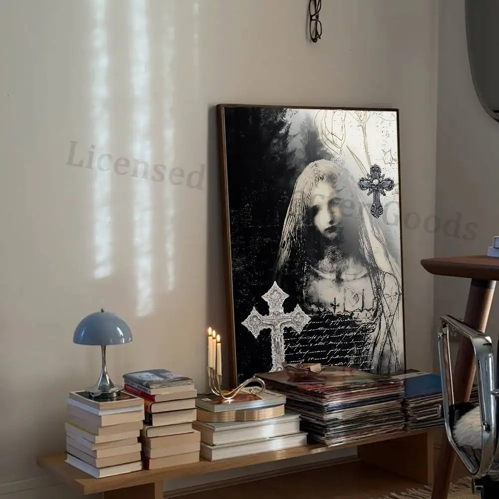 Cyber Sigil Angel Cross Anime Wall Art Canvas Painting Poster For Living Room Home Decor Decoration Picture view 5