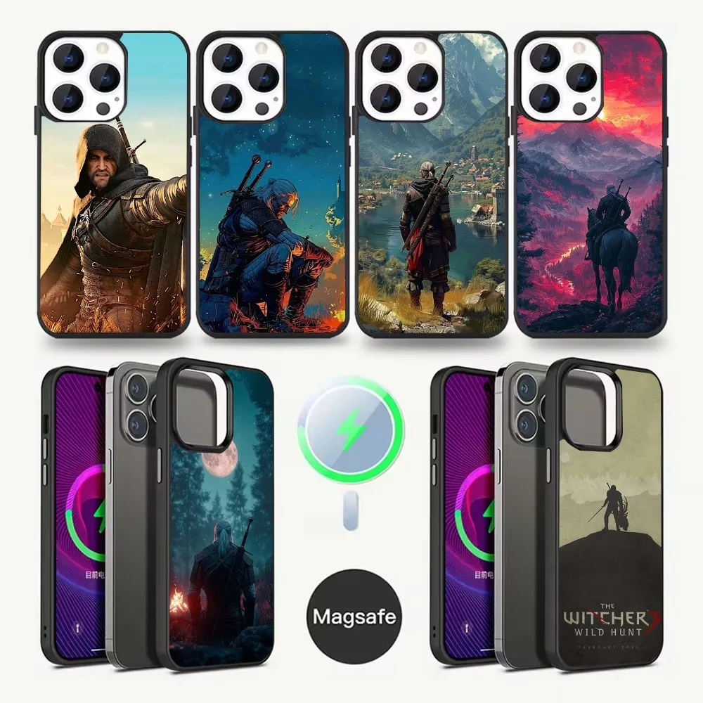 

Game The W-Witcher 3 Phone Case For iPhone 16,15,14,13,12,11,Pro,Max,Plus,Mini,Magsafe,Magnetic Wireless Charging Case
