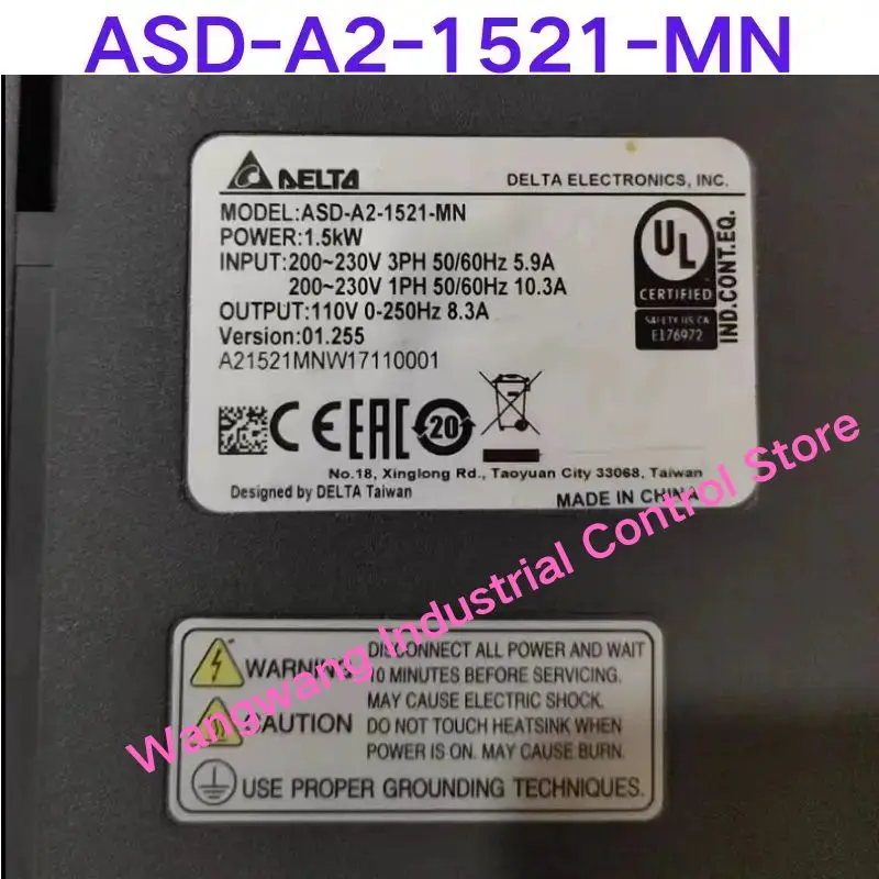 Second-hand test OK , A2 series servo drive ASD-A2-1521-MN