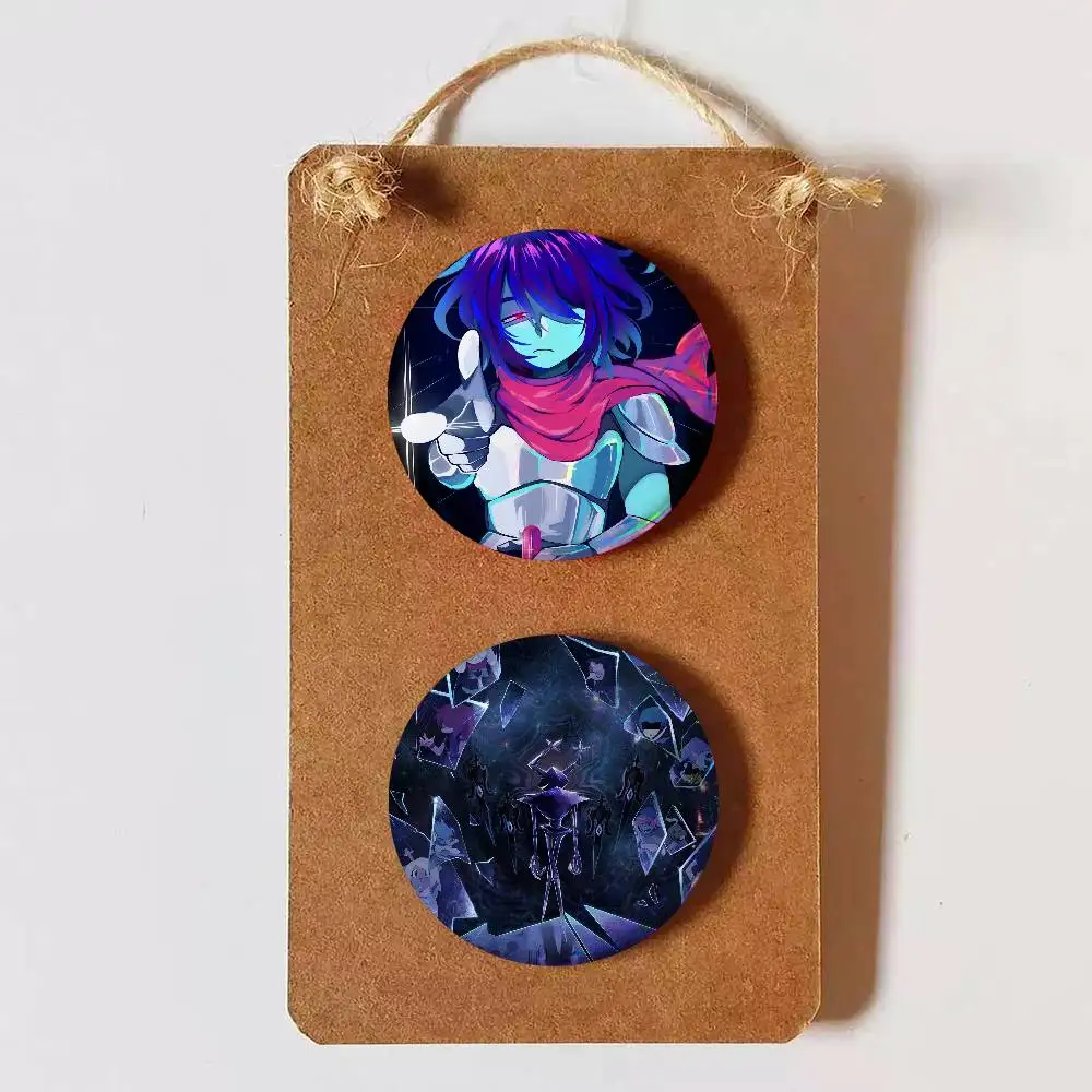 Game Deltarune Snap-in Cute Cool Round Pin Badge Set for Anime Game Music Cartoon Fans Backpack Denim Jacket Hat Decoration