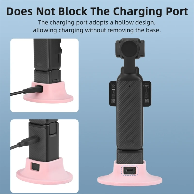 Camera Mount Support Base, Silicone Slip Resistant Desk Holder for Pocket 3 Accessory