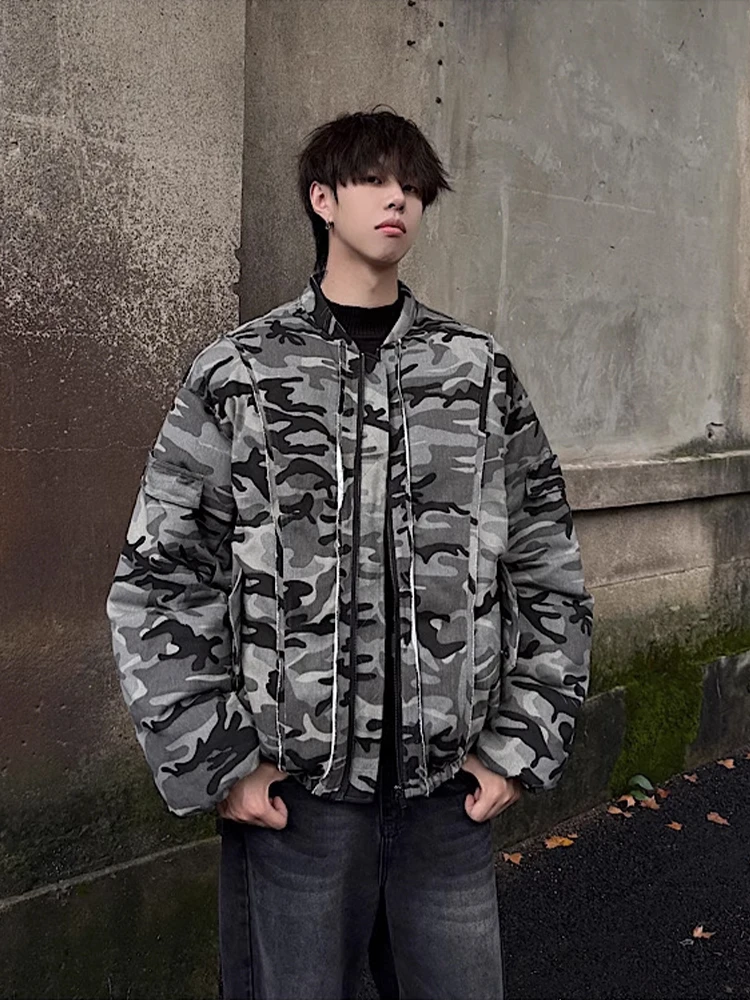 

Мужская камуфляжная рабочая куртка из хлопка, зимняя утепленная, в американском стиле, спортивная куртка-бомбер для игр, теплая, с утеплителем
