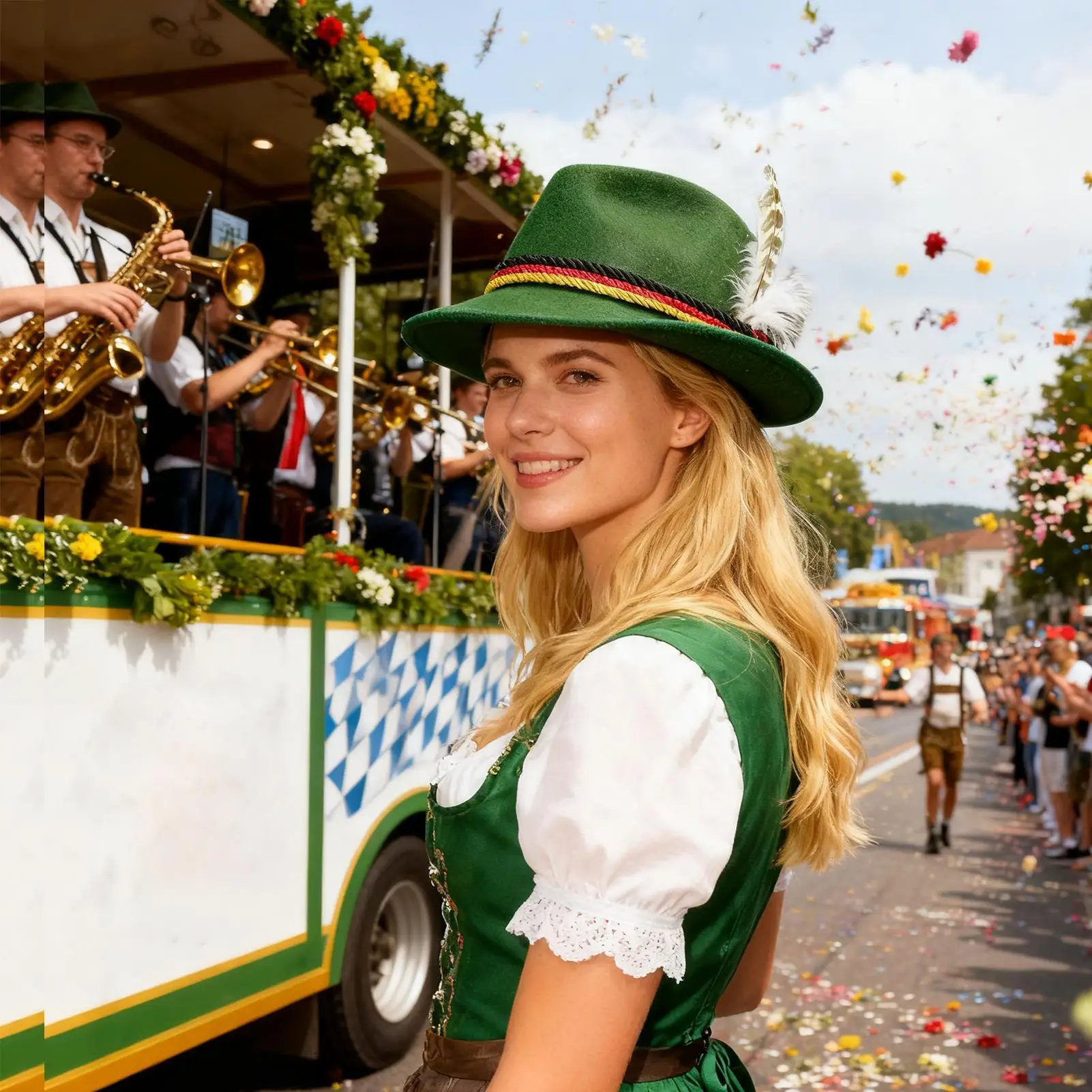 Unisex German Hats for Oktoberfest Non-Woven Headgear Oktoberfest Party Hat for Adults Party Halloween Carnival Cultural Event view 4