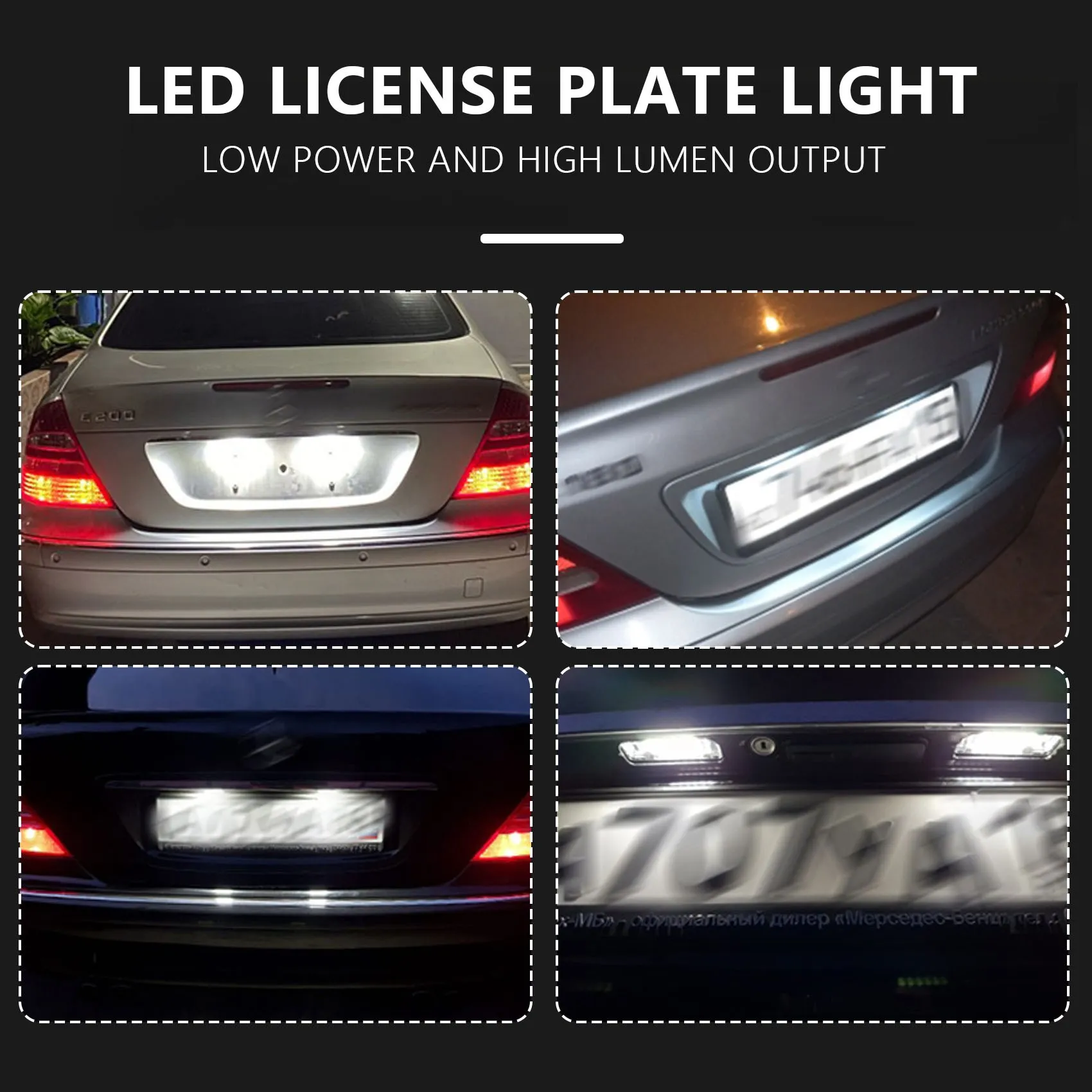 LED License Plate Light Lamp Error Free for Benz Mercedes W203 5D W211 R171 W219