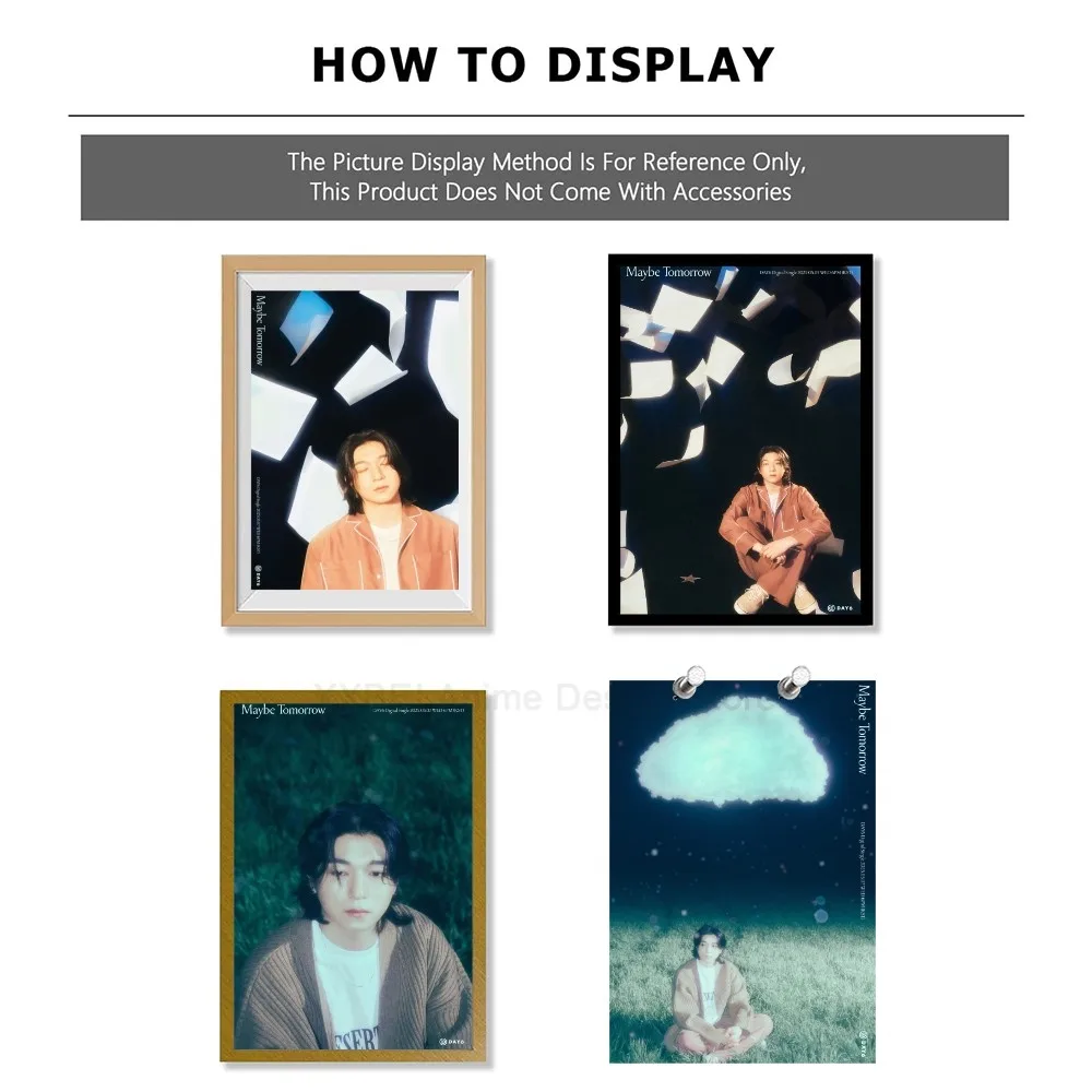 Day6 ربما غد مفهوم الصور ذاتية اللصق ملصق غرفة نوم غرفة الجدار الشنق ديكور المنزل الحديث هدية بدون إطار