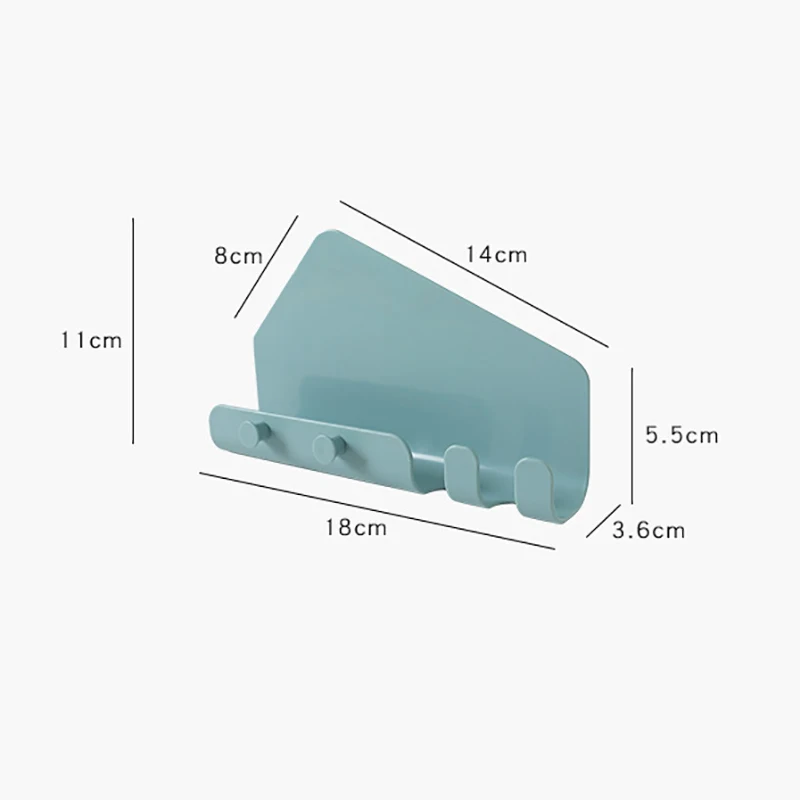 Nieuw Ontwerp Mobiele Telefoon Muur Oplaadhouder Standaard Voor Ipad Xiaomi Garderobe Opbergbeugel Met 4 Haak Multi-Use Tools