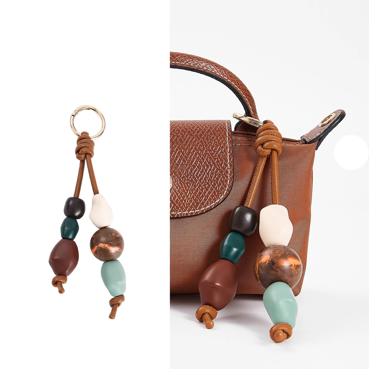 

Beads Charm Retro Fashion High-end Keychain Easy To Hang and Retrieve Decoration Pendant Bag Decoration Accessories