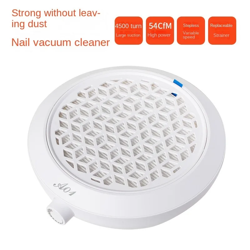 Nail Vacuum Cleaner Big Suction High Power Plastic 220V Mute Anti-Dust Nail Shop Special Tool Ash Grinding Nail Dust Remover