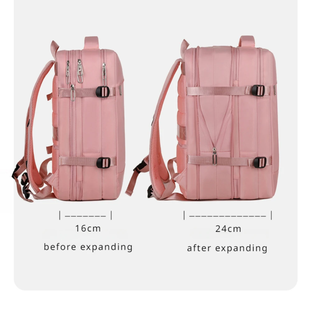 Expandable Large Capacity Travel Backpack for Women Men Luggage Lightweight Waterproof Laptop Backpack Satchel School Bag