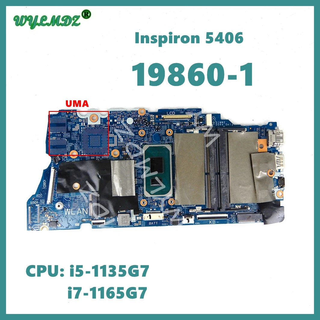 

19860-1 With i5-1135G7 i7-1165G7 CPU PM or UMA Laptop Motherboard For Dell Inspiron 14 5406 2n1 Mainboard 02VWCV 0FW6F0 0VMRNH