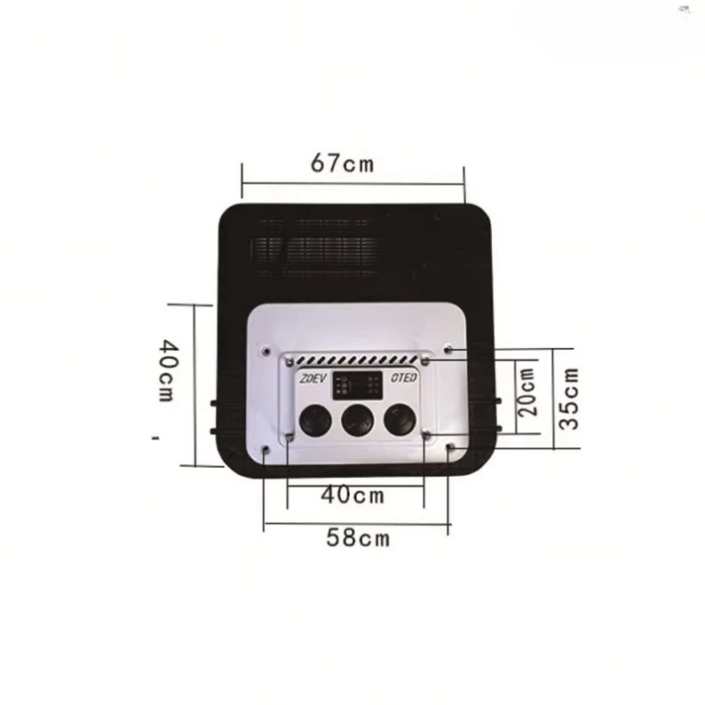 WINFULL 12V 1800W 냉각 용량 차량 장착 냉장 에어컨 시스템 2000M/h 전자 팬