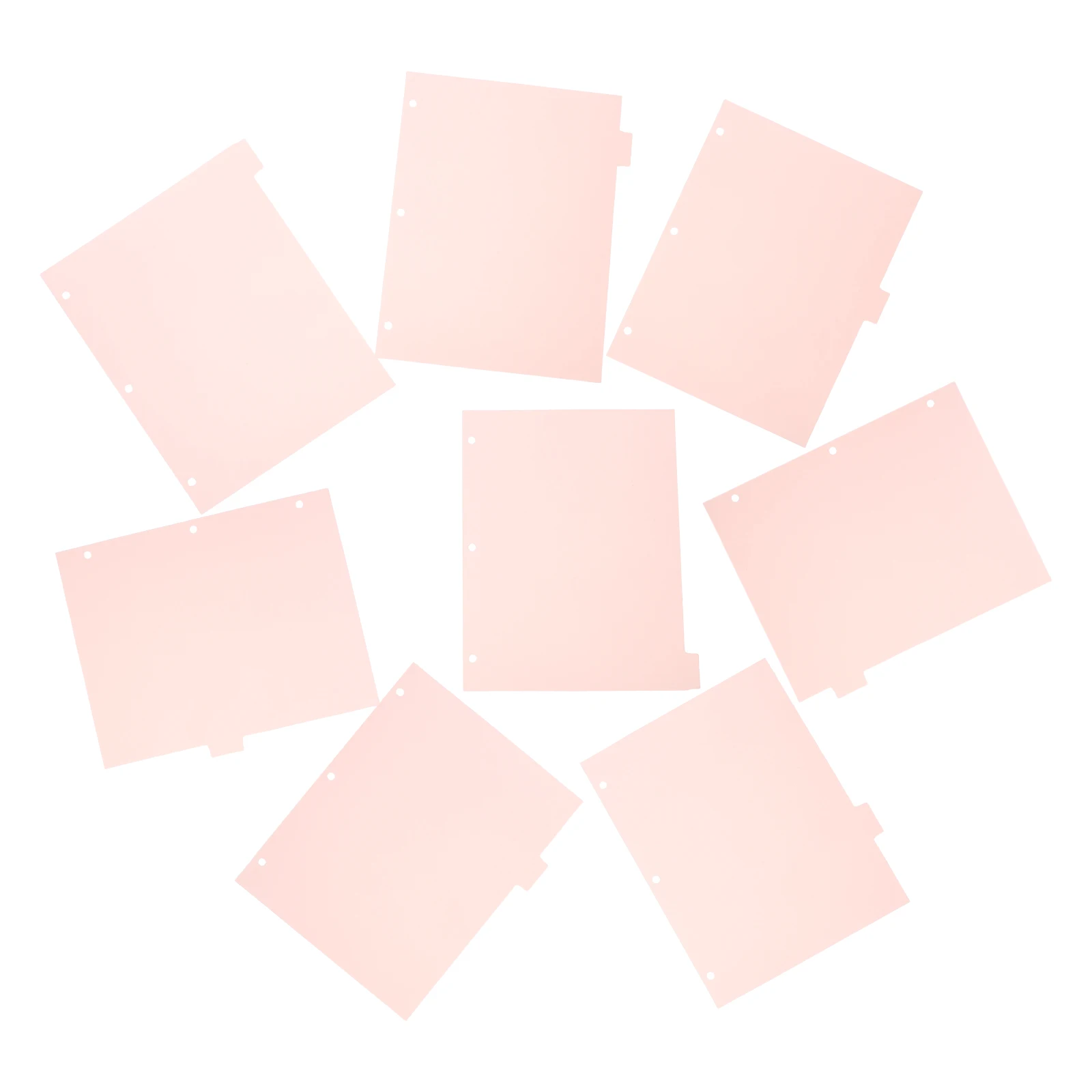 8 Sheets PVC Plastic Separator Tabs Dividers for 3 Rings Binder Notebook Supplies Sturdy ganize Planner School Office