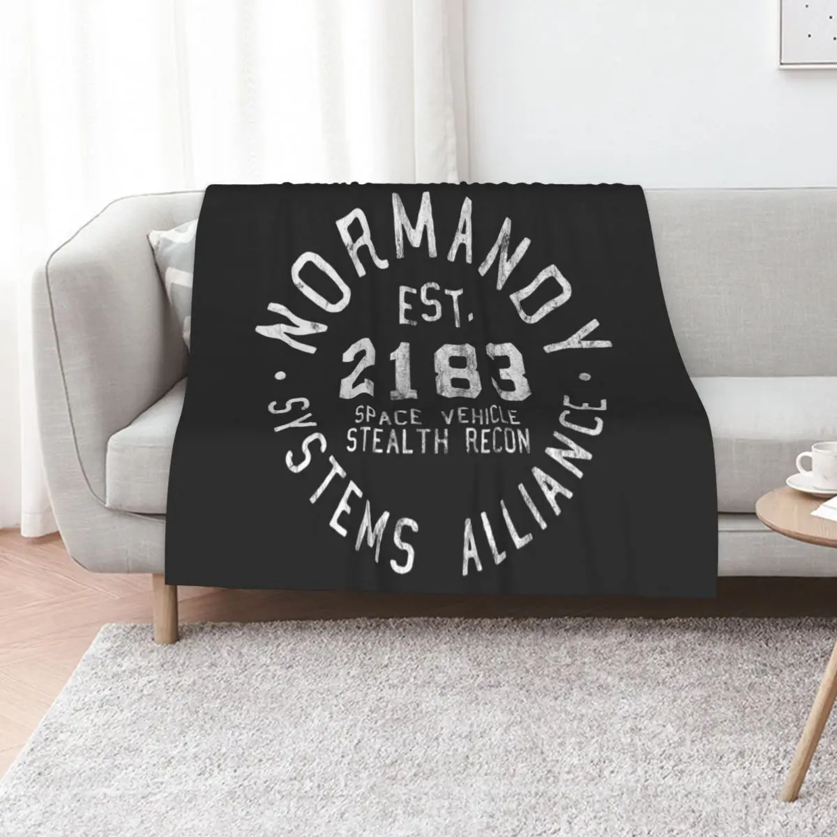 

SSV Normandy Athletic Shirt | Mass Effect Athletic Style | White Print Throw Blanket Decorative Throw Sofa Throw Blankets