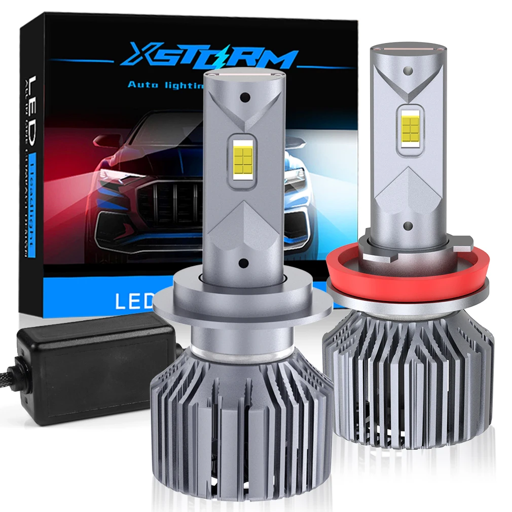 

XSTORM H11 LED Headlights Canbus NO ERROR 200W 120000LM H1 9012 LED Lights for Car With Fan Turbo Lights White Beam 6000k 12v