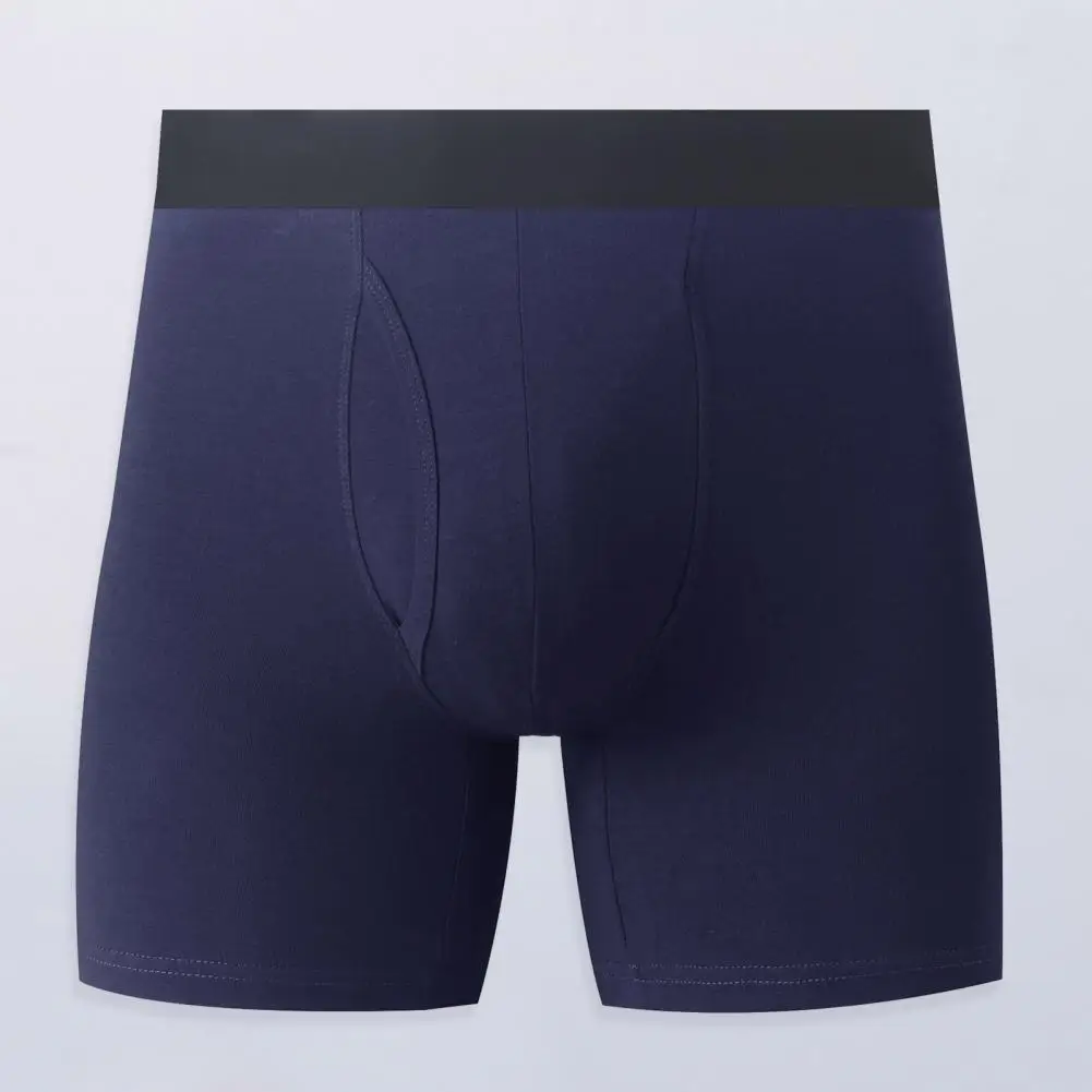 Bragas absorbentes de humedad para hombre, pantalones cortos de tiro medio, diseño convexo en U, bragas de banda ancha elástica de Color Patchwork