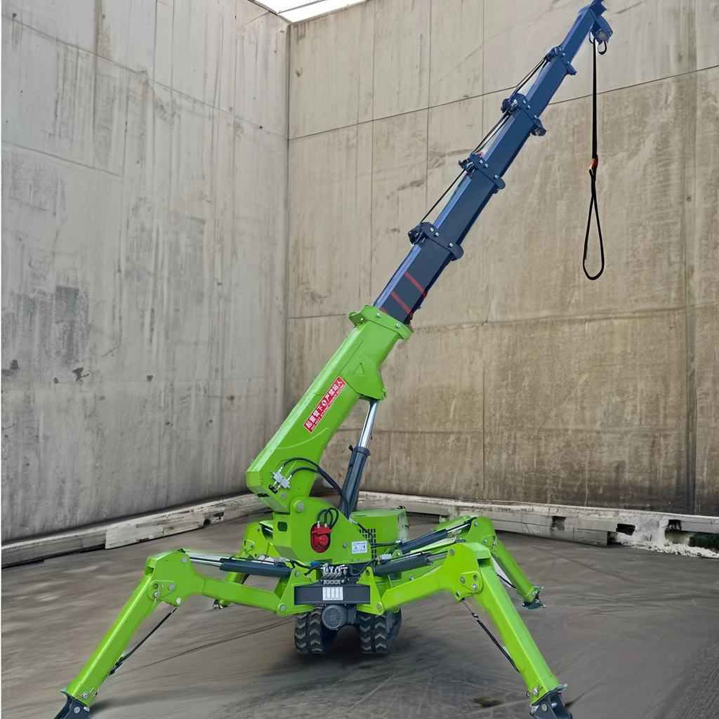 Bestselling 2024 New Product Crawler 360 Degree Rotating Spider Crane 3Ton Telescopic Arm Diesel Spider Crane