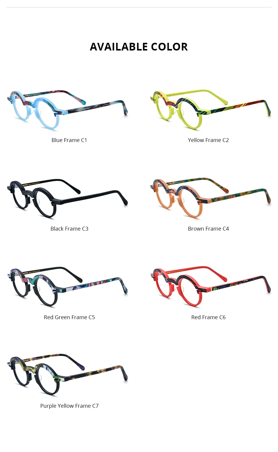 HEPIDEM Acetat Brille Rahmen Frauen übergroße große runde Brille japanische handgemachte Brille dicke transparente Brille 9351 – Detail 39
