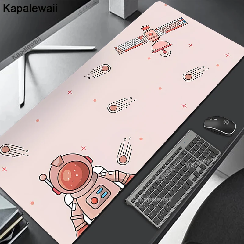 Deskmat Cute Astronauta Space Large Mouse Pad Keycadets Gravity Anime Carpet Mousepad Pink Gaming Accessories Deskpad 90x40 Mat