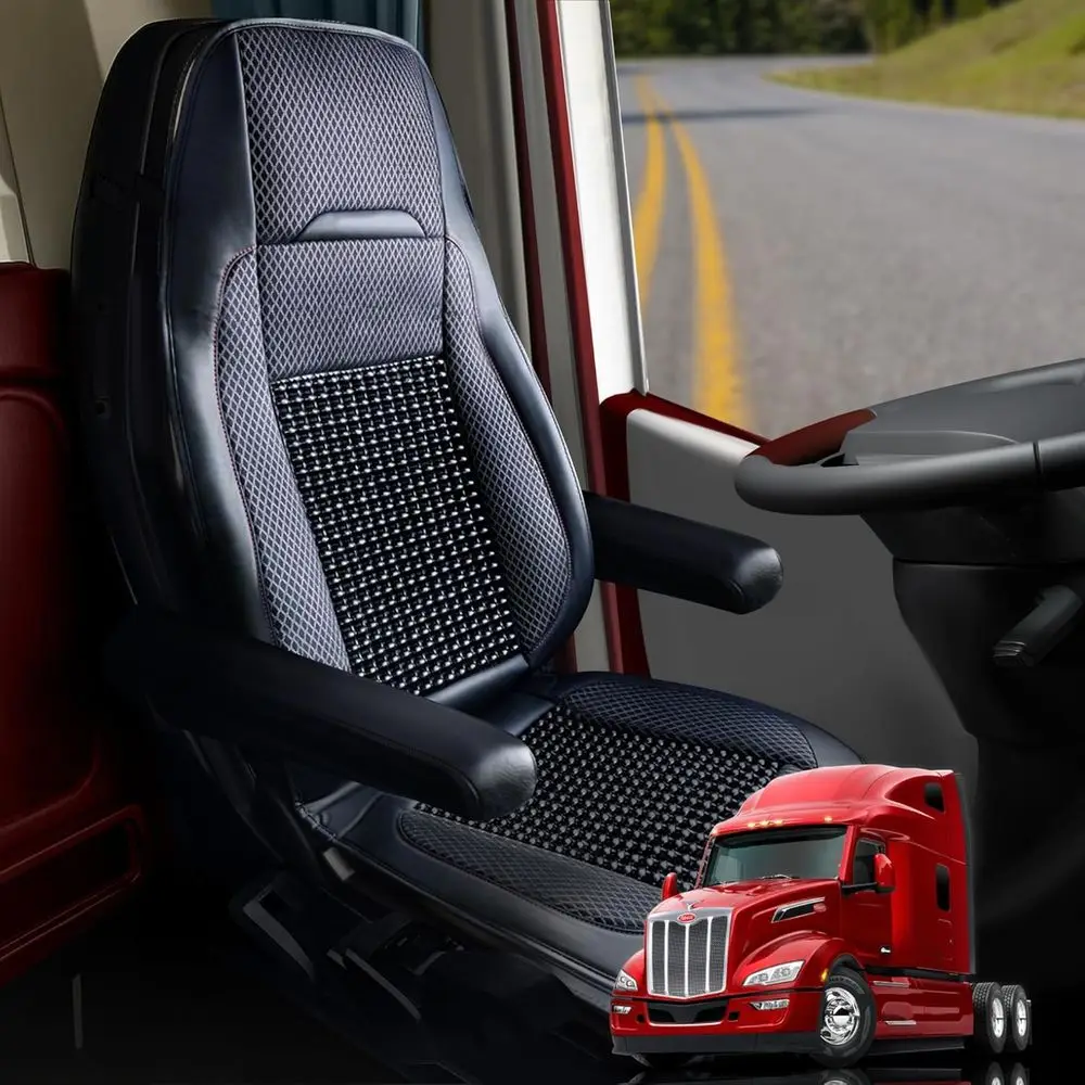 

Universal Beaded Seat Cover for Semi Trucks - Cooling Seat Cushion for Truckers - Fits Various Models