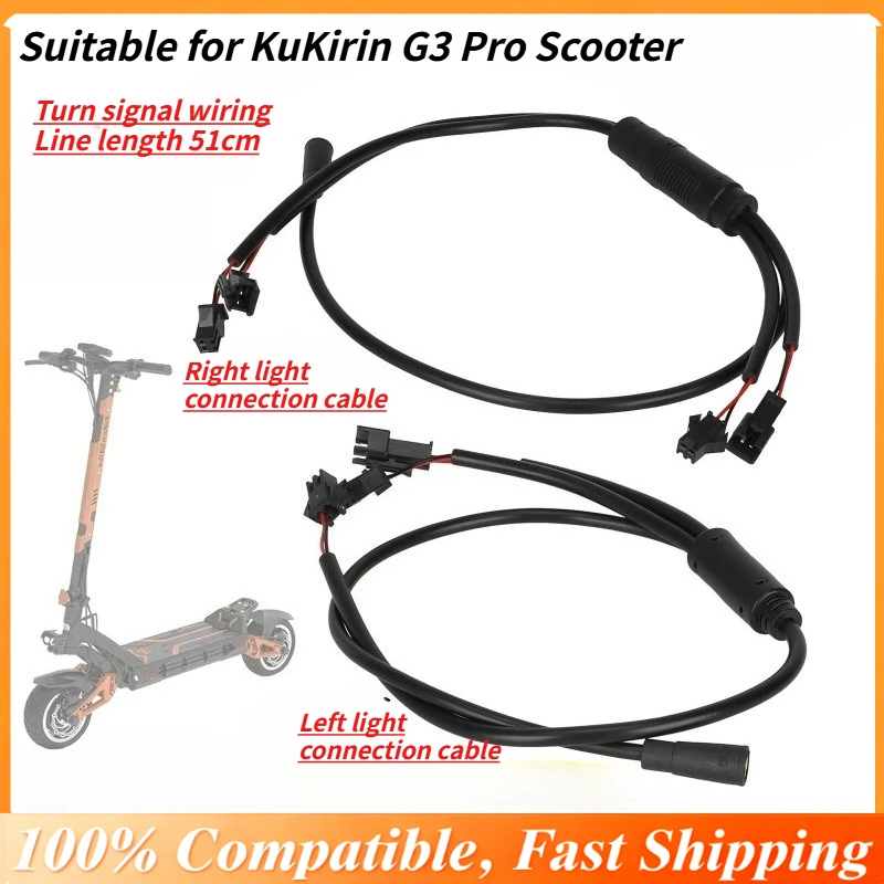 

Turn Signal Wiring Harness for KuKirin G3 Pro Scooter - Pair of Left/Right Indicator Light Cables, Plug-and-Play Connectors