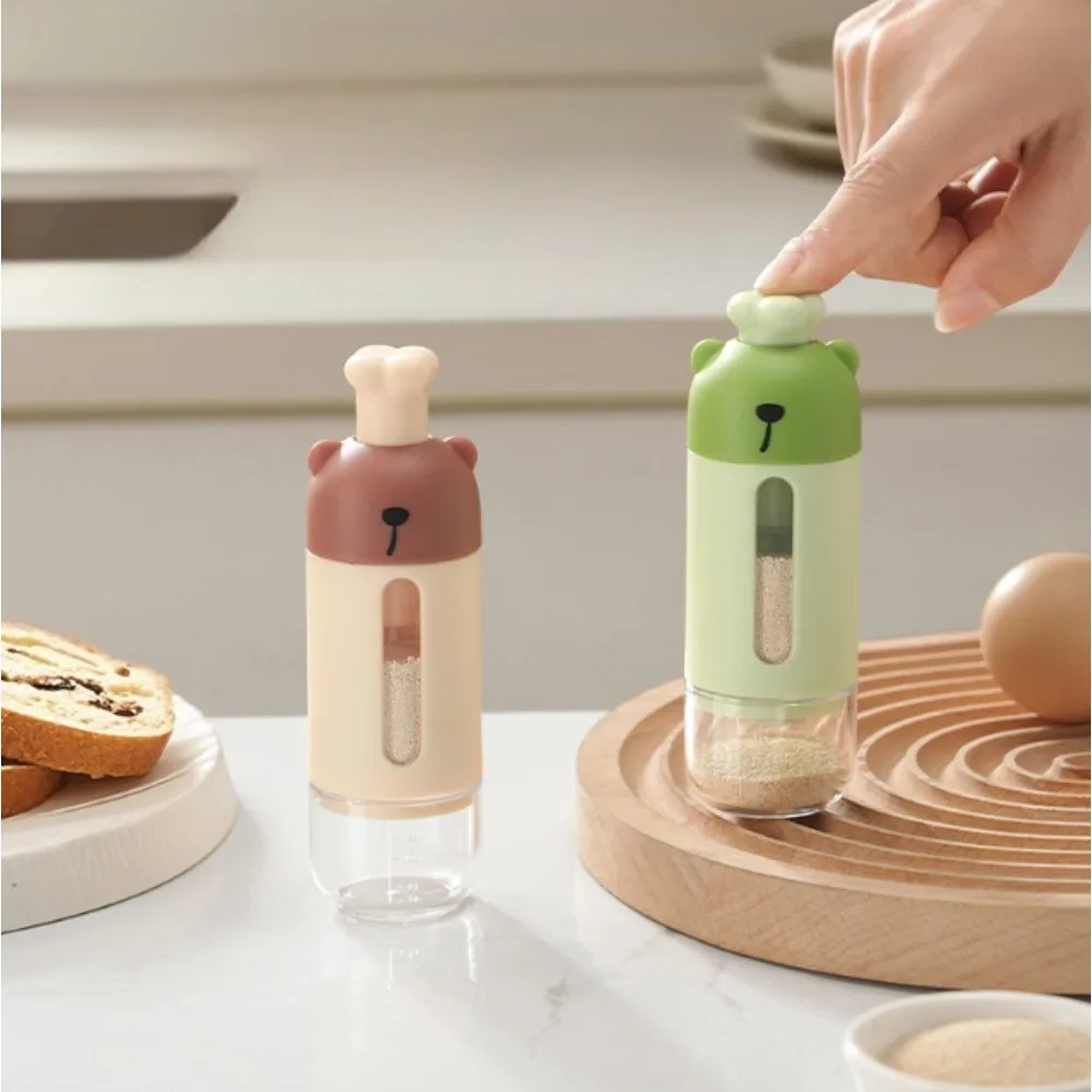 1 unidad de tarro para condimentos de levadura para almacenamiento en cocina doméstica, a prueba de polvo, a prueba de humedad, control de porciones, tipo sellado a presión