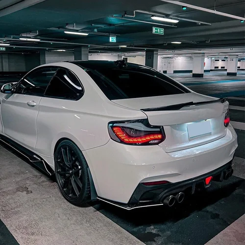 Imagen 2 del producto Para BMW Serie 2 F22 F23 F87 2014-2020 M4 estilo alerón trasero ala coche maletero labio alerón tapa labio cubierta de maletero