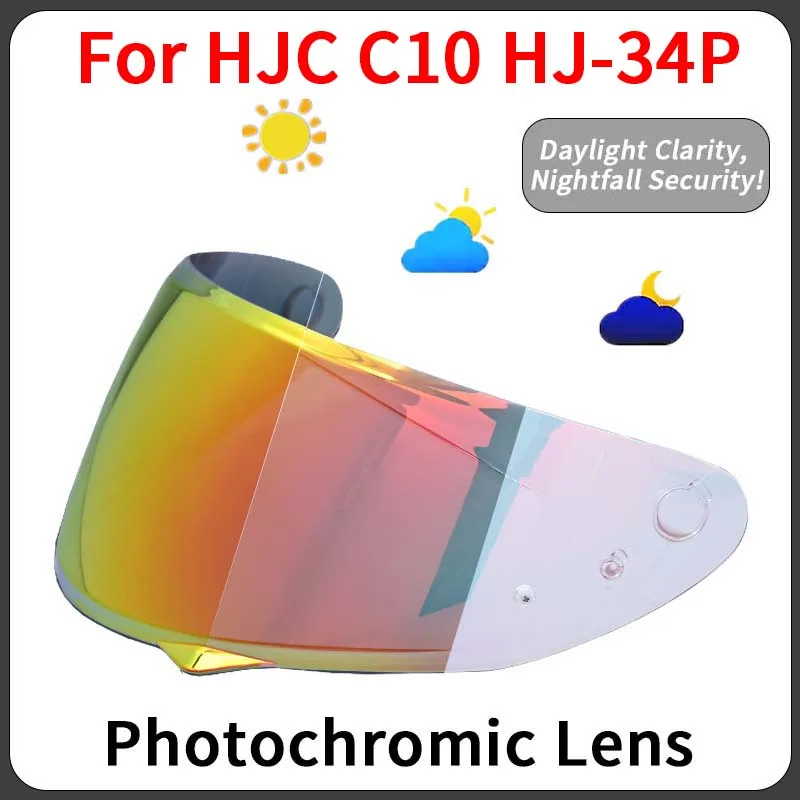 C10 Photochromic Visor For HJC c10 HJ-34P lens Motorcycle Full Face Helmet Visor Replacement Lens Anti UV hjc hj 34p