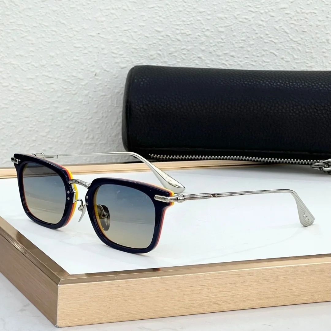 

2026 New SNAT 51mm Square Sunglasses Men Women Acetate Metal Frame Retro Handmade UV400 Sun Glasses Eyewear With Original Box