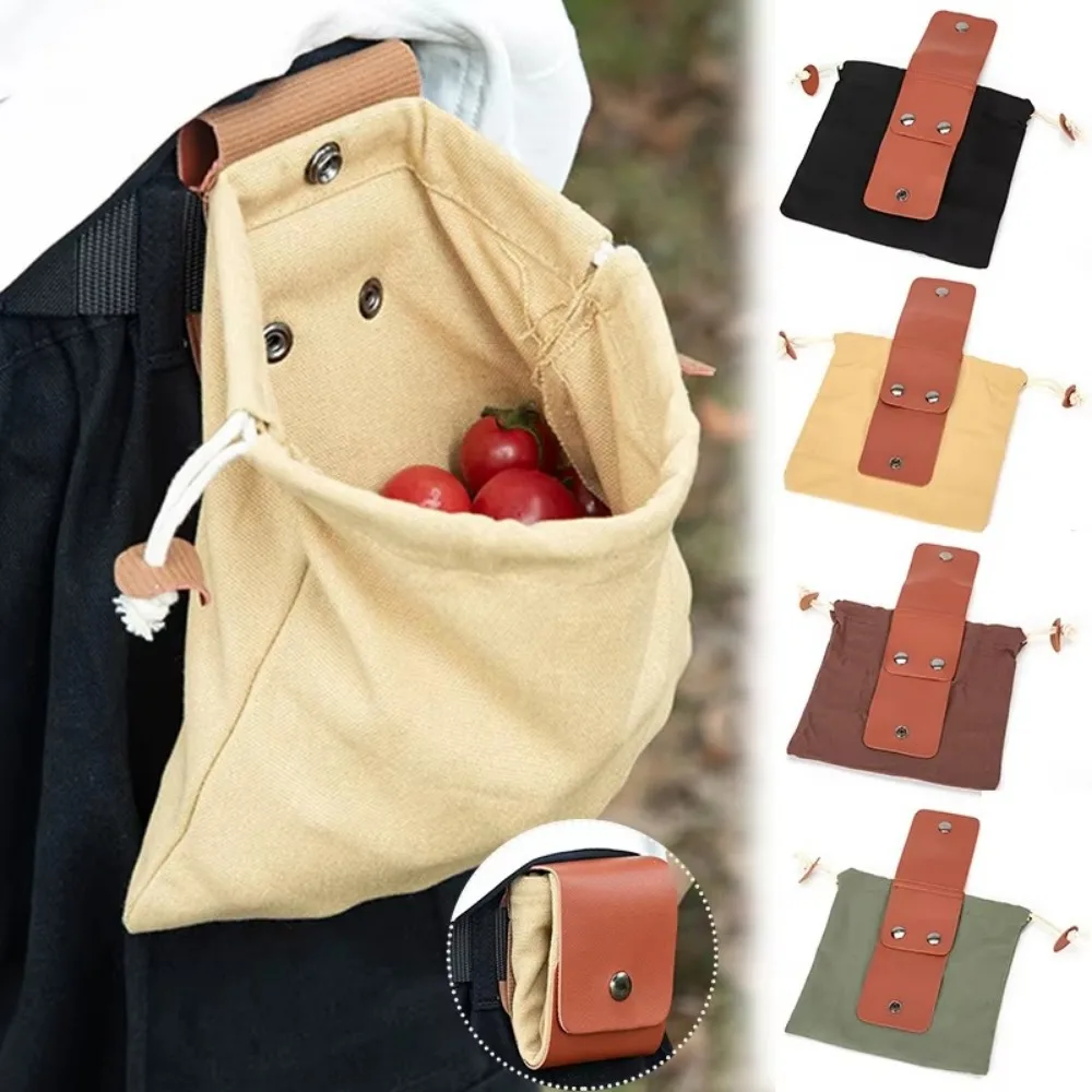 

Multifunctional Outdoor Waist Bag PU Leather Foldable Sports Bag Hanging Tool Bag Organizer Bag