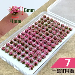 Modelo de hierba de flores en miniatura, materiales de plantas ABS para bricolaje, ferrocarril HO, construcción, jardín, mesa de arena, Kits de Diorama de paisaje
