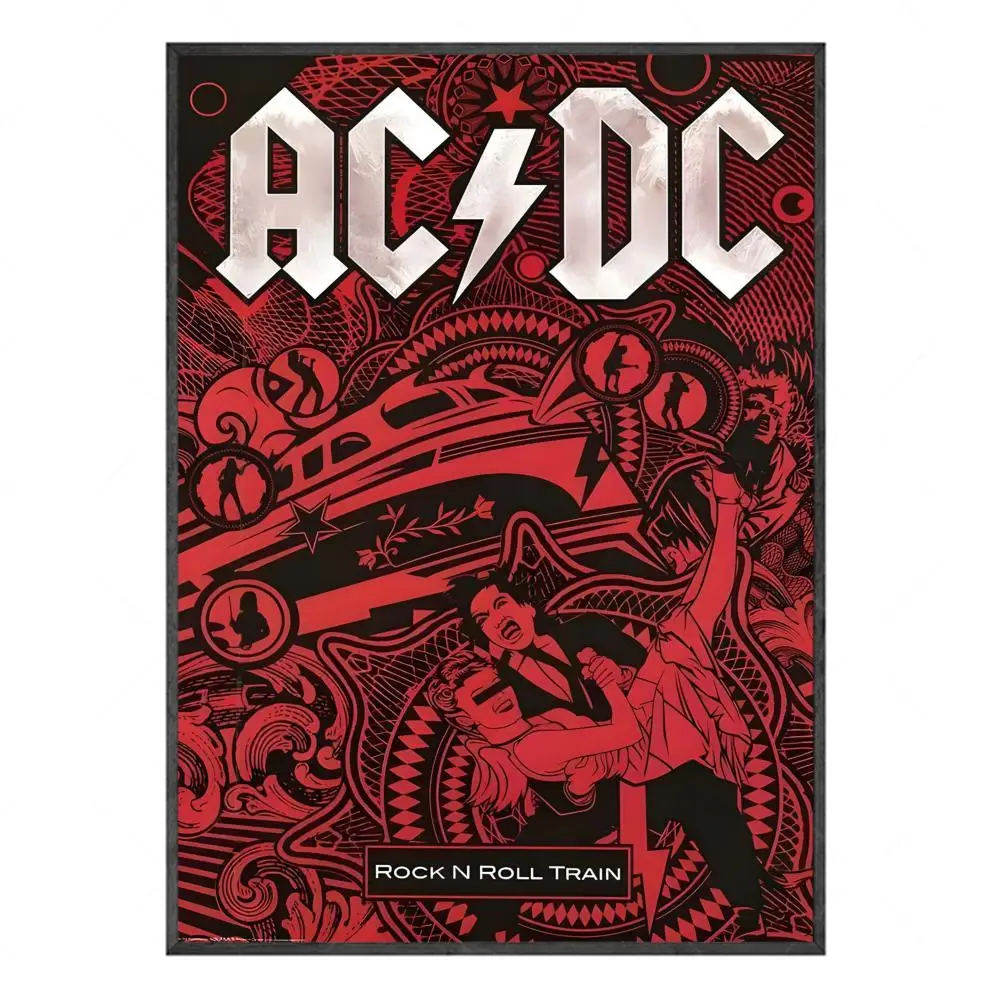 BAND S-Acdc Painting Calligraphy Poster Print Modern Decor Room Home Decor Canvas Art Pictures Home For Living Room
