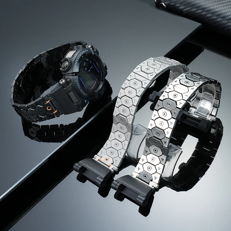 

For CASIO G-SHOCK Sixth Generation Frogman 3445 GWF-D1000B Modified Steel Strip Metal Stainless Steel Watch Strap