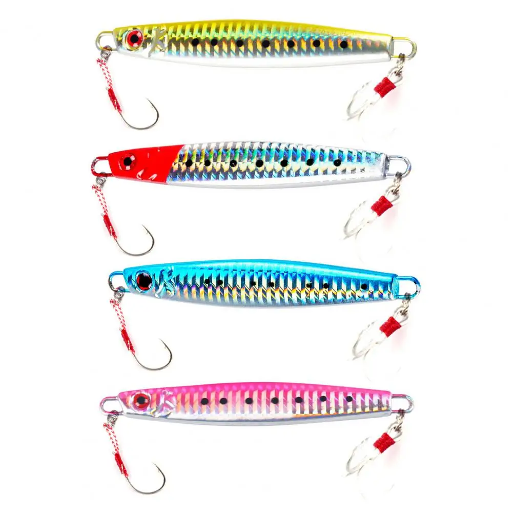 Antimony Alloy Bait High Strength Fishing Lure Vibrant Color Stream-line Body Treble Hook for Jigging