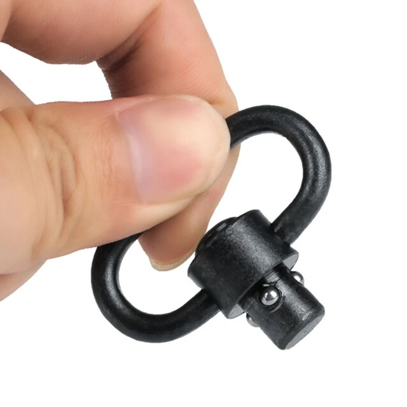 Sling Swivels with 1.25 Inch Push Button Quick Disconnect D Loop for 2 Point and Traditional Sling Swivels Mounts