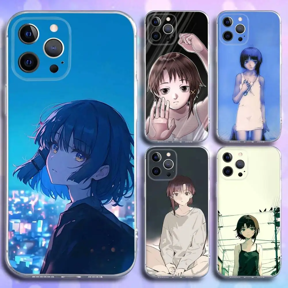 

S-Serial Experiments Lain Phone Case For iPhone 16e,16,15,14,13,12,11 Plus,Pro,Max,XR,XS,X,Plus,SE,Mini Transparent Soft Cover