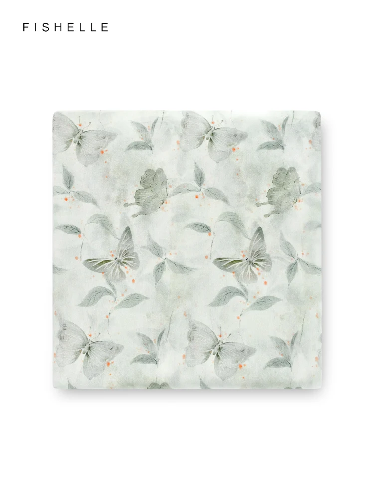 

New grey green butterfly 100% silk scarf crepe de chine small scarfs women scarves shawl luxury gift headband wrap handkerchief