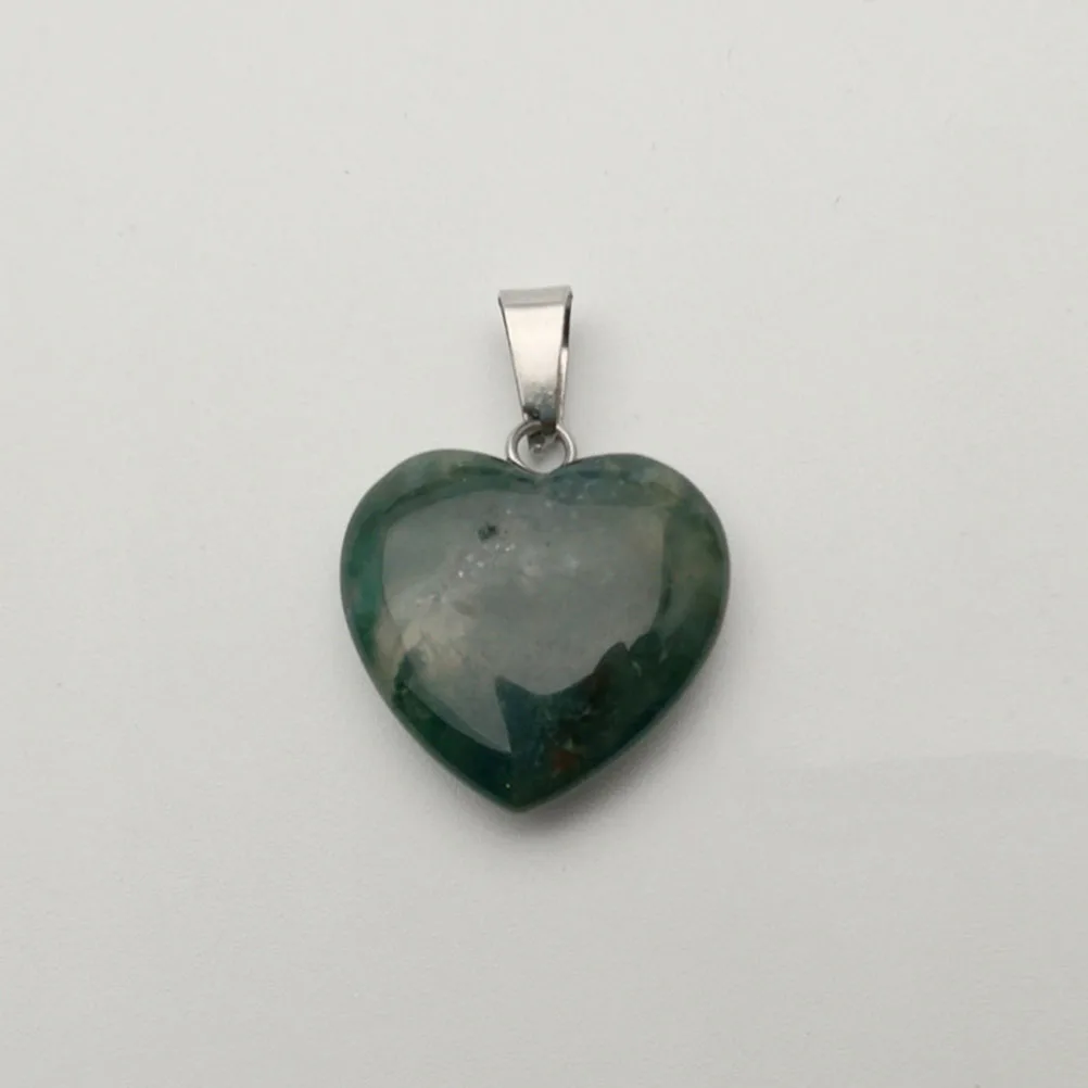 

15pcs 20mm Natural Stone Pendants Crystal Heart Pendant DIY Jewelry Pendant Ornaments Accessories for Bracelet Necklace (Mixed C
