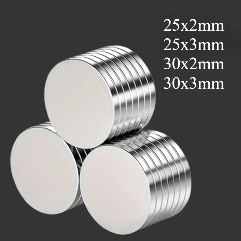 25x2/25x3/30x2/30x3mm Strong Circular Refrigerator Magnet, Suitable for Refrigerators, Handicrafts, Bag Parts, Whiteboards