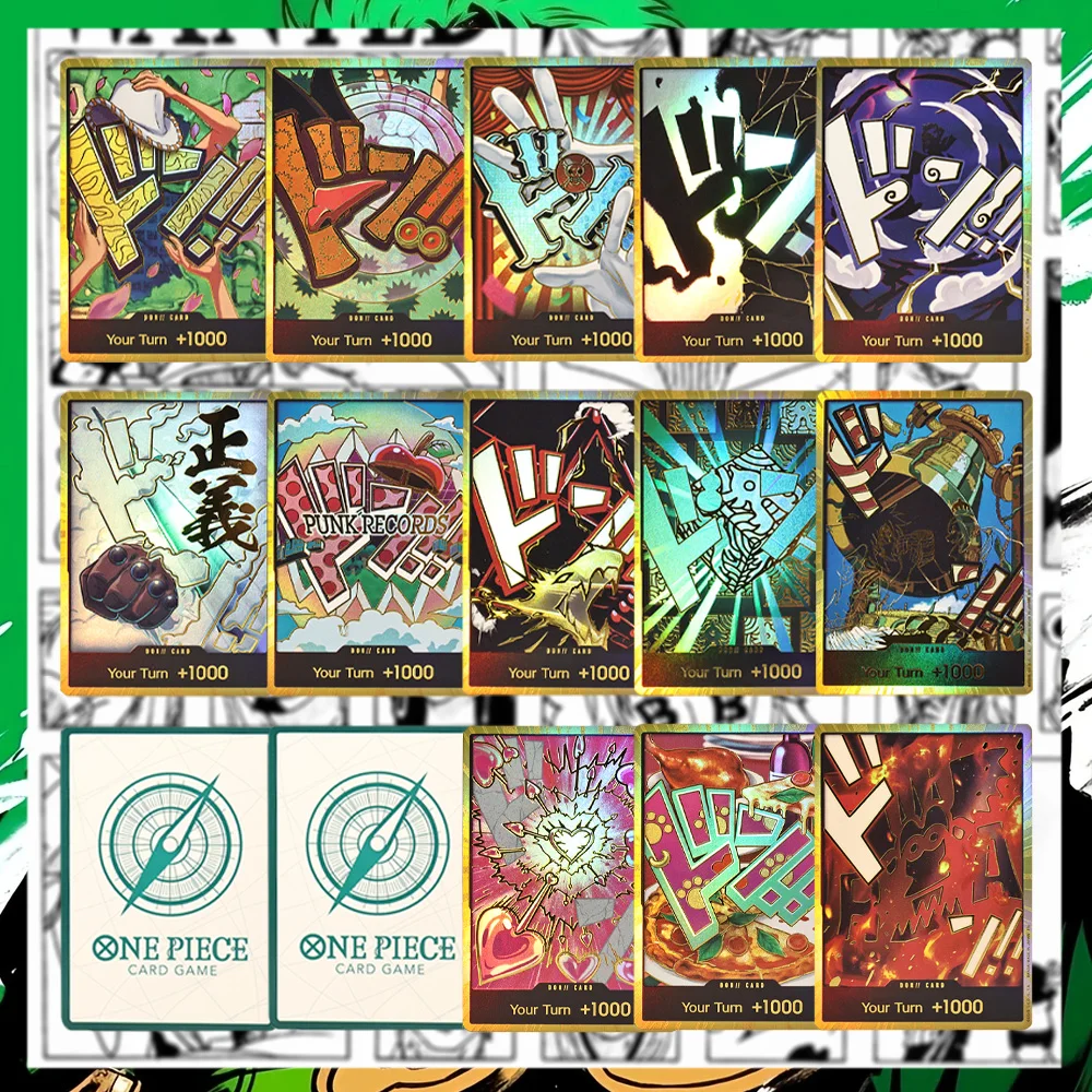 One Piece Proxy Cards Collection DON Gold Gol D Roger Luffy Nami Zoro Robin Yamato Toys High Quality Anime TCG Flash Cards