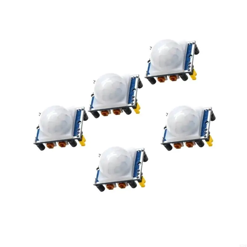 M76E 5PCS HC SR501 Körperwärmesensor, einstellbarer Bereich für Beleuchtungssteuerungssysteme – Detail 4