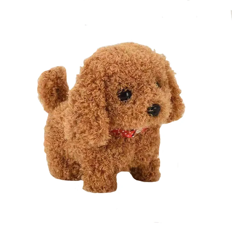 Electronic Interactive Dog Plush Golden Retriever Pomeranian Puppy Walking Barking Tail Wagging Kids Stuffed Animal Toys Gift