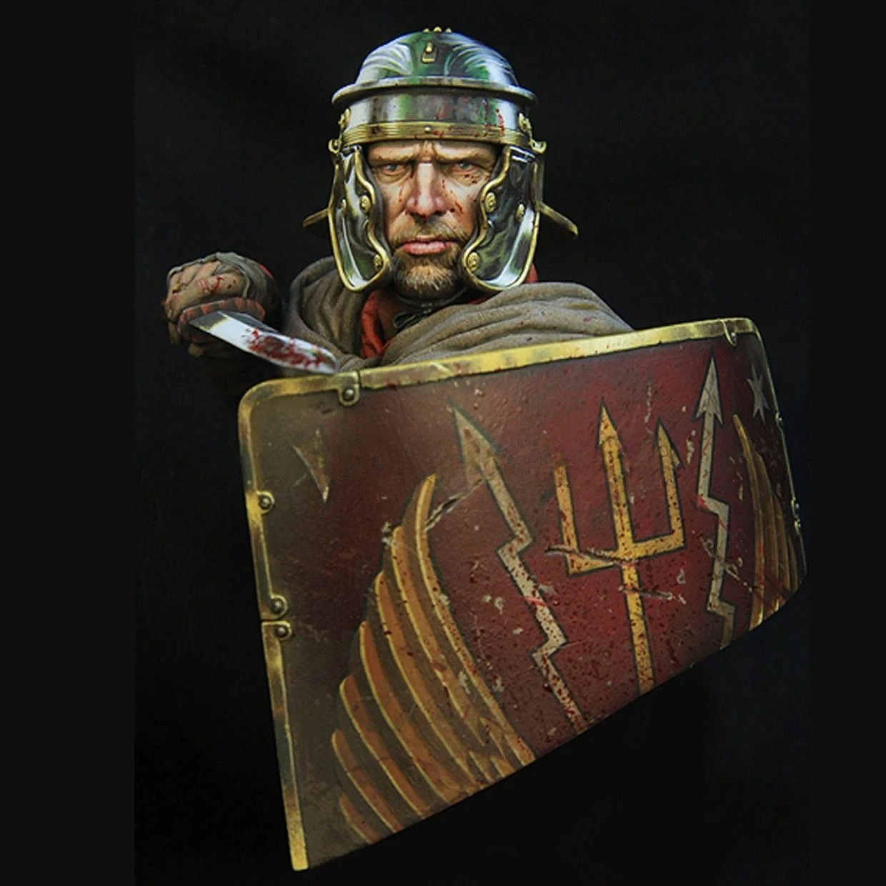 1/10 1st-century Roman Legionary Resin Figure Bust Model White Model Figurine Miniature Decoration Craft Gift