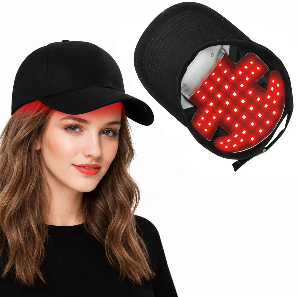 Red Blue Light Therapy Cap Hair Growth Hat LED Hair Regrowth Anti Hair Loss Helmet Scalp Care Device for Men Women Thinning Hair