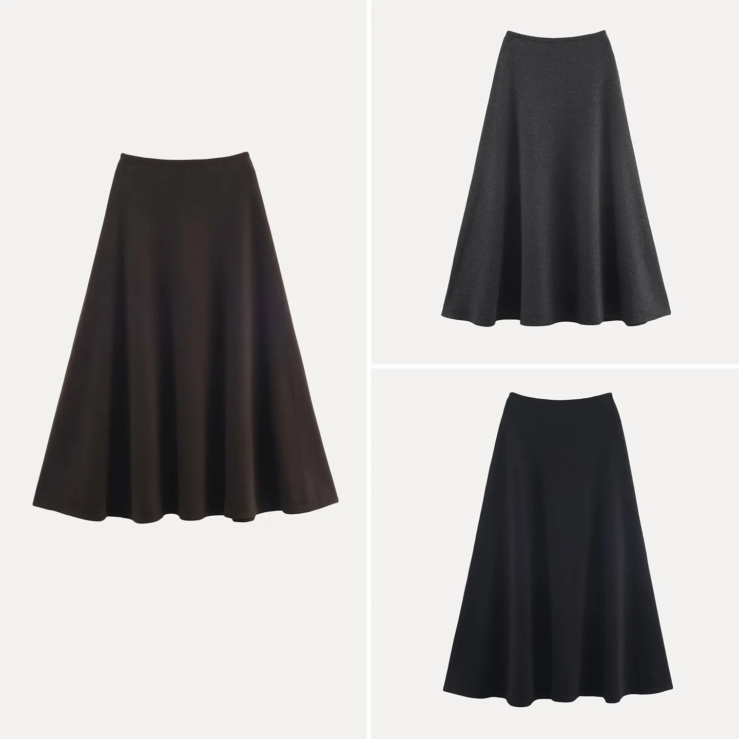 

Длинная шерстяная юбка А-силуэта с эластичным поясом, миди, женская, осенняя новинка, повседневная, в европейском стиле