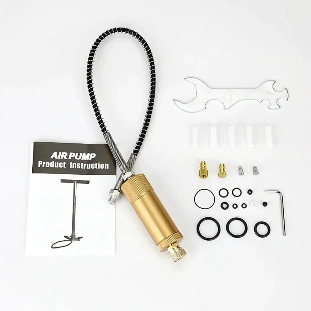 300Bar 4500psi Three-Stage High Pressure Pump for Bicycle PCP Pump with Filter Stainless Steel Material view 2