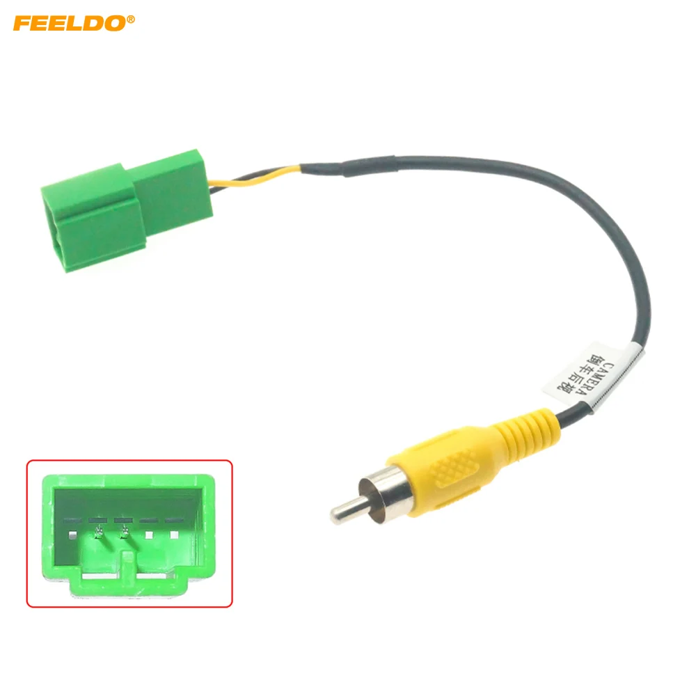 FEELDO Car 5-pin Reverse Camera Output Video Adapter Wiring Cable For Mitsubishi Isuzu Original Factory Auto Camera Output