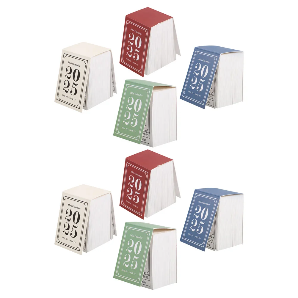 8 Pcs Mini Tear off Calendar Personal Daily Fridge for Refrigerator Aesthetic Calendars Office Desk Accessories Drawer