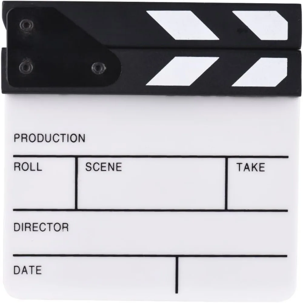 1pcs Waterproof Movie Clapper Board 15CMx16.5CM Dry Erase Acrylic Film Clapboard Director Scene Clapperboard Shoot Props