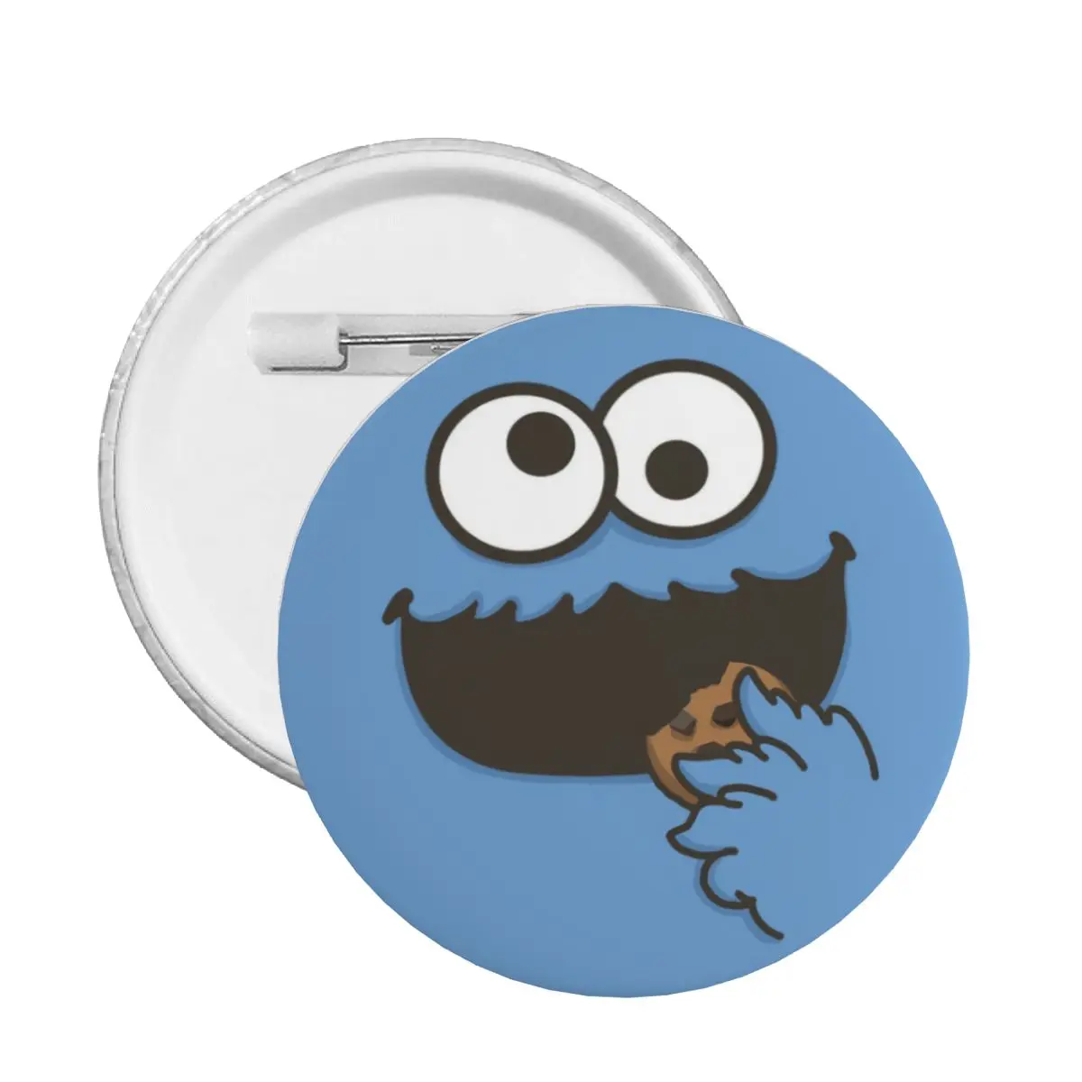 Cartoon Tv Movie Sesames Street Pin bottoni posteriori per zaino personalizzabile divertente Happy Cookie Monster badge spille Pinback